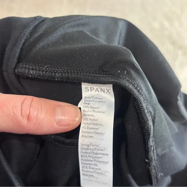SPANX The Perfect Black Pant Ankle Backseam Skinny Pull On Ponte Travel Large - Image 13