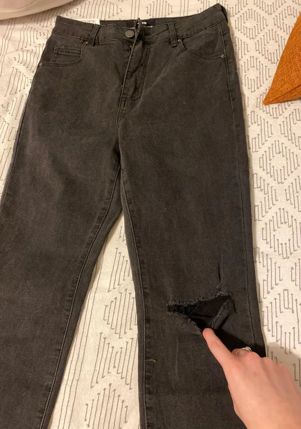 Black High Waisted Skinny Jeans - Image 2