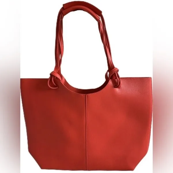 Neiman Marcus Coral Tote‎ Shoulder Purse Bag - Image 11