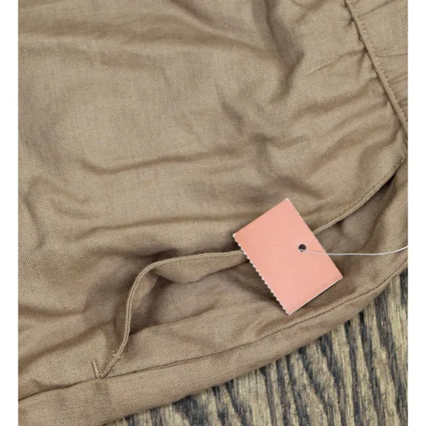 NEW State Of Day Womens Linen Pajama Shorts 100185758MS Natural Umber Brown M - Image 3