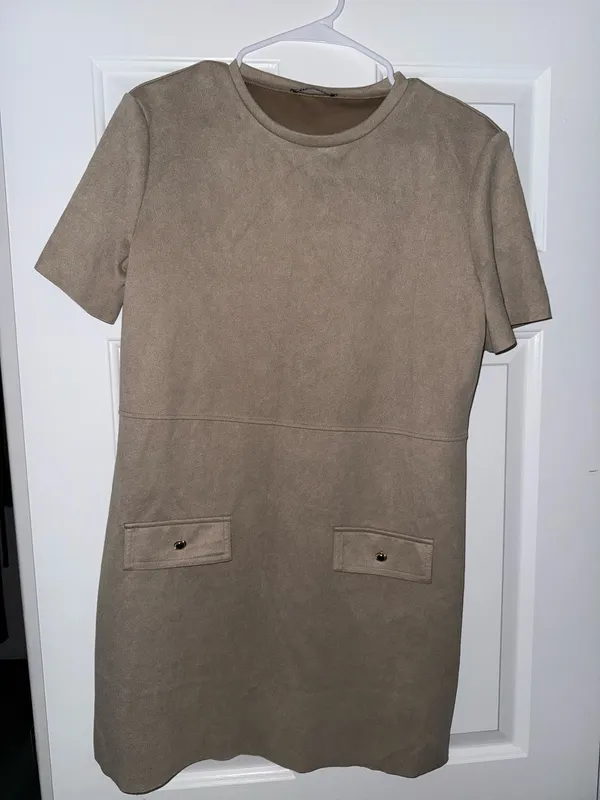 ZARA Faux Suede Dress - Image 2