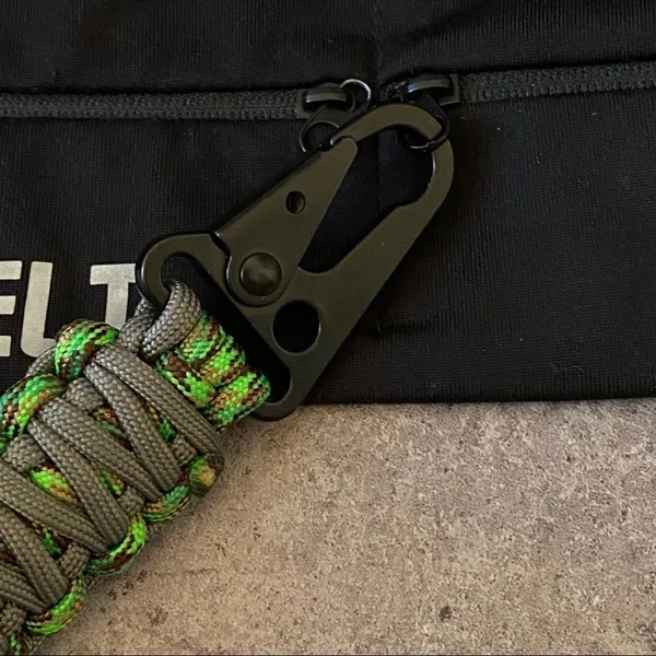Paracord Keychain Handmade USA Unisex Sporty Green Grey NEW King Cobra - Image 8