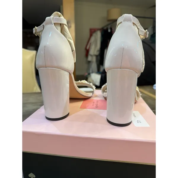 Kate Spade Paradisi Heeled‎ Pump Dress Sandals Size 8.5 NIB in Optic White! - Image 5