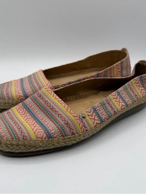 Aerosoles Stitch N Turn Multicolor Stripe Espadrille Flats Womens 10 Boho - Image 3