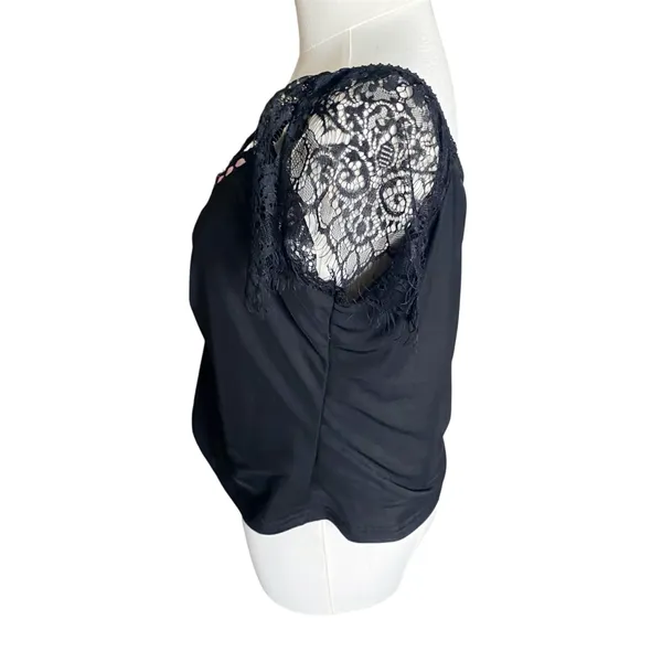 Dolls Kill Ribbon Lace Sleeve Crop Top - Image 2