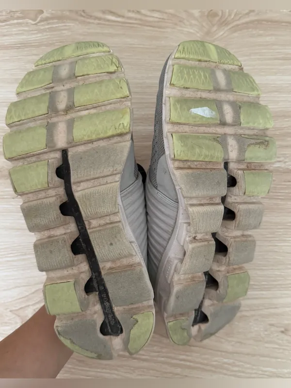 On Running Womens 7.5 Cloudswift Sneakers Alloy Glacier Grey Lime - Image 6