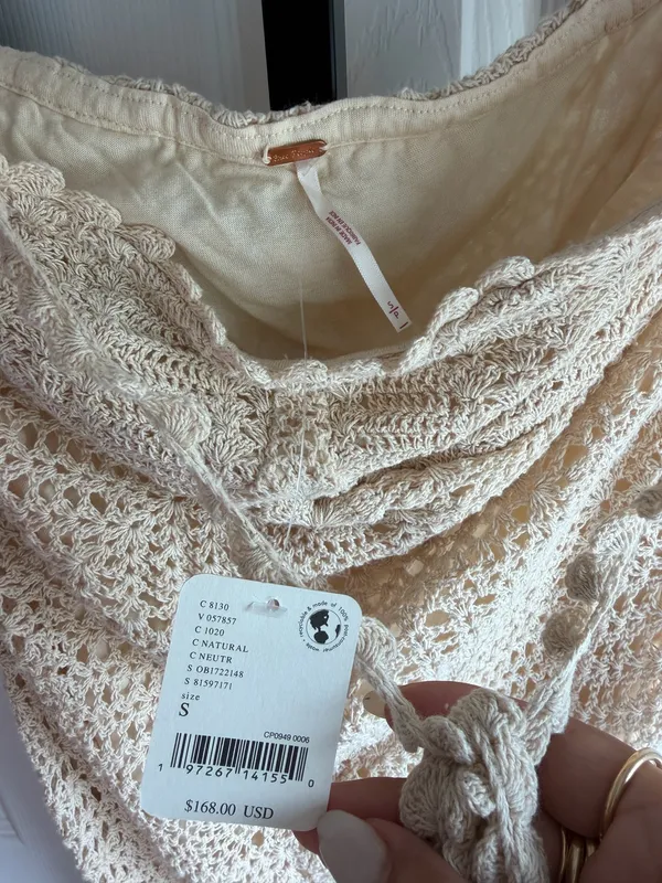 NWT Free People Dahlia Crochet Maxi Dress In Cream Size: S - Image 7