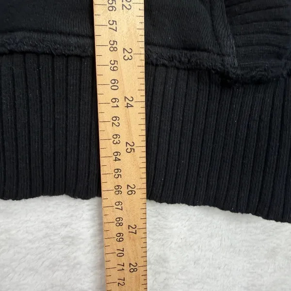 Aerie M Oh Snap Weekend Henley Mockneck Sweatshirt Oversized Relaxed Fit Black - Image 12