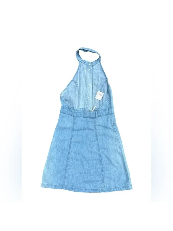 Free‎ People Sami Denim Halter Mini Dress Blue Size XS NWT Open Back - Image 6