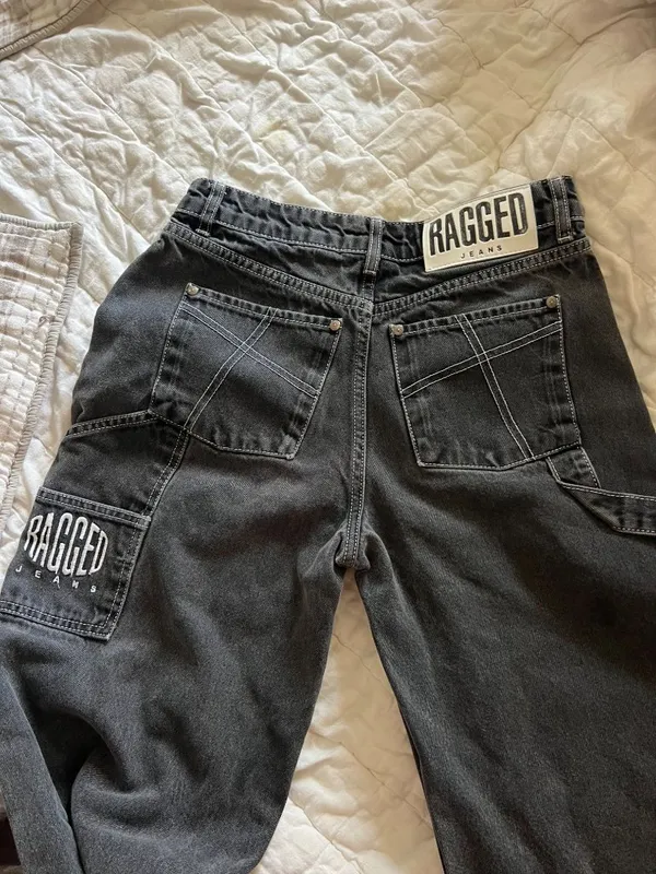 Ragged Priest Charcoal Black Baggy Denim size 26 - Image 5
