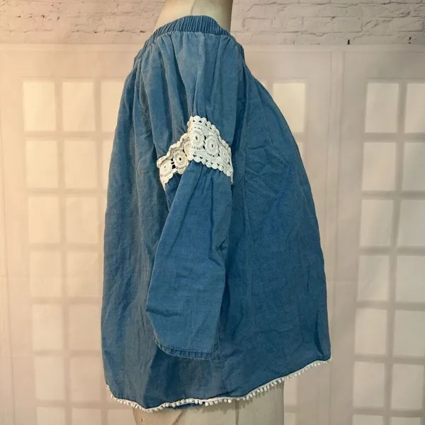 🔥🔥5 for $25🔥🔥 Joes jeans denim chambray off the shoulder blouse - Image 7
