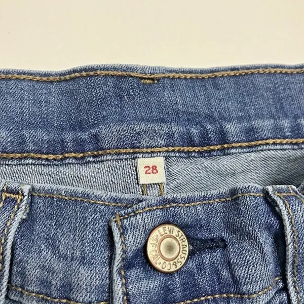 Levis Denim Blue Jean Shorts Womens Size 28 - Image 2