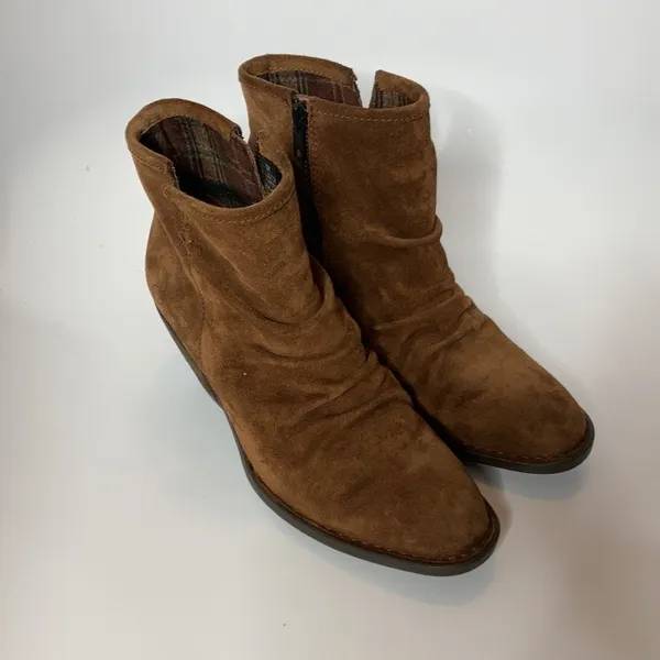 Born Aire boots‎ brown leather heeled boots size 7 - Image 3