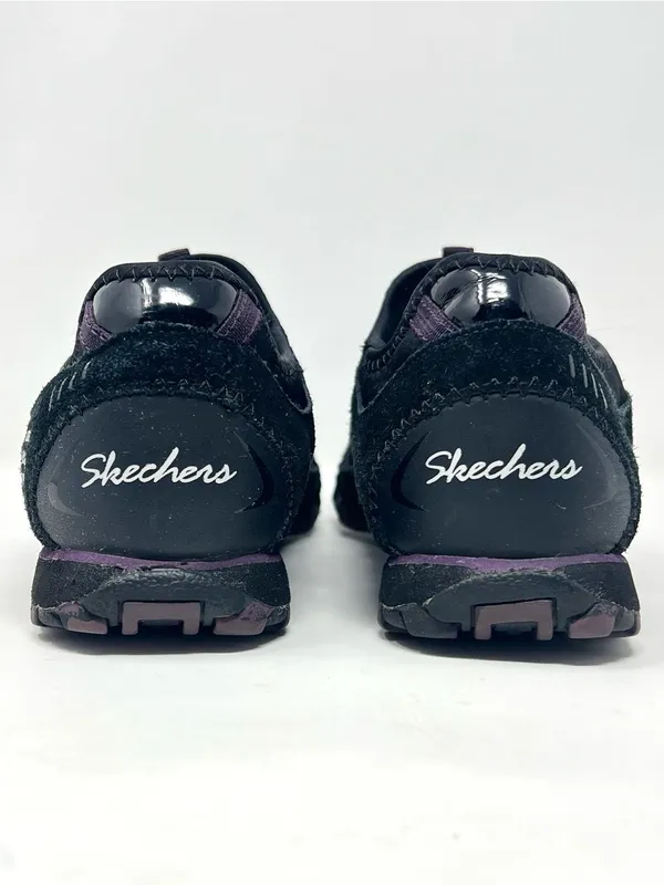 Skechers Bikers 22374 Black Purple Leather Sneakers Women’s 7.5 - Image 6