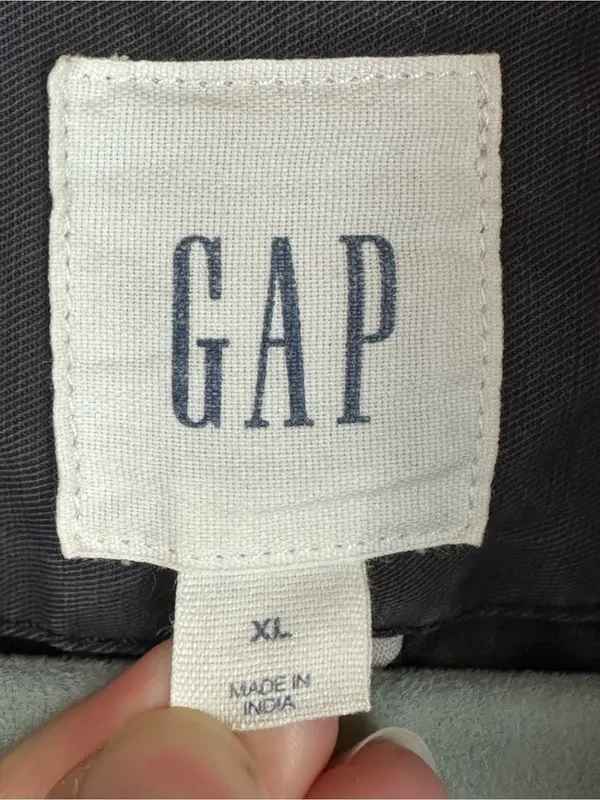 GAP Womens Blue Gray Beaded Sequin Embellished Utility Field Jacket XL - Image 3