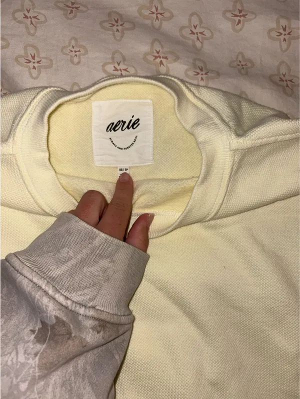 Oversized cropped aerie crew neck  - Image 2