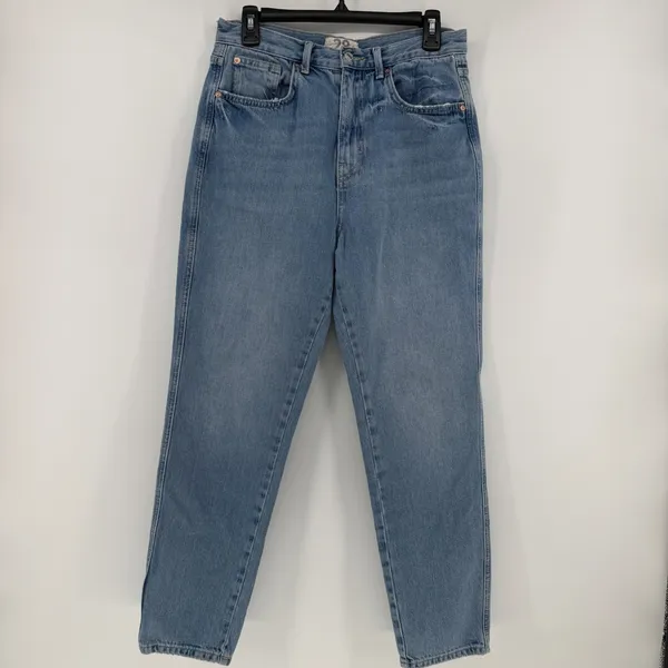 We The Free Free People High Rise‎ Straight Leg Jeans Light Wash Size 28 Blue - Image 2