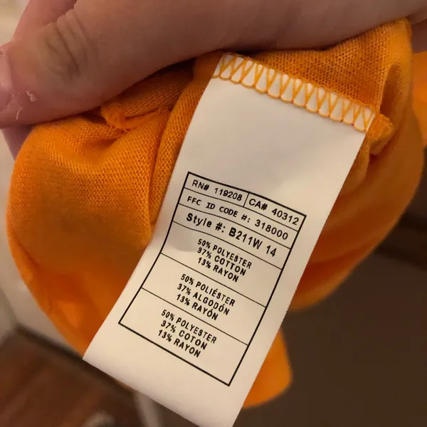 Adidas Tennessee Vols V‎ Neck shirt orange size large - Image 4