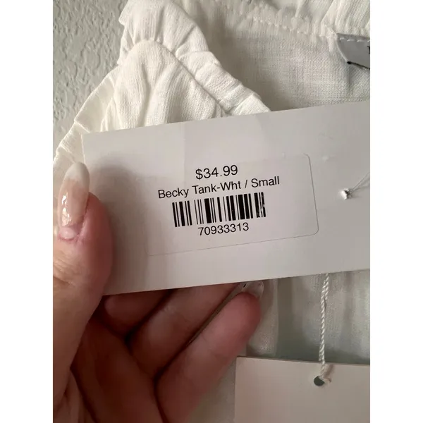 NWT Hayden White Ruffle Strap Layered Top Adjustable Straps - Image 4