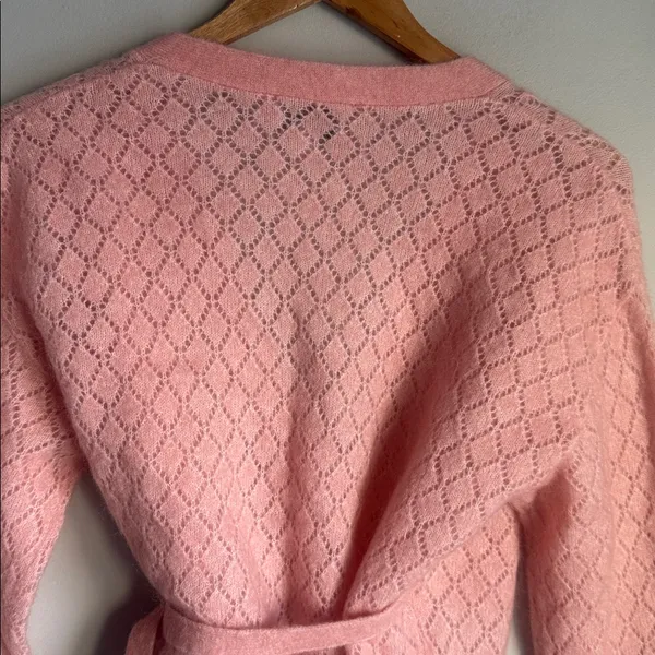 NEW & OTHER STORIES Pointelle Knit Wrap Cardigan Small - Image 6