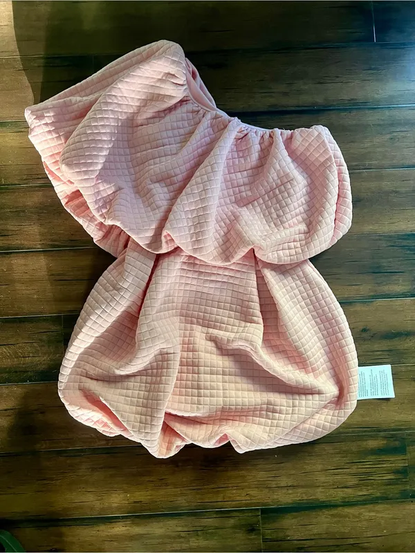 NWT - ASOS DESIGN Pink One Shoulder Bubble Dress - Size 0 - Image 3
