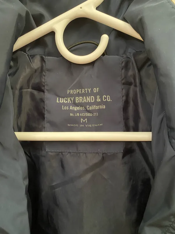 Lucky Brand Olive Jacket with Navy Lining - Lightweight Men’s Shirt Jacket - Image 3