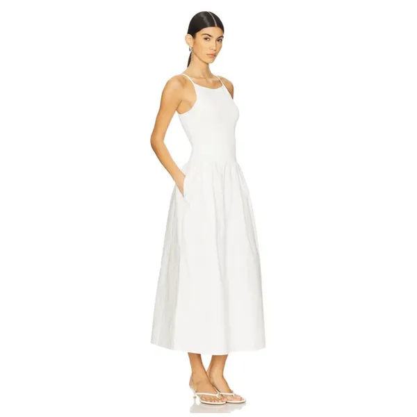 Revolve Shona Joy “Aliah” High Neck Midi Dress in Ivory, size XS - Image 2