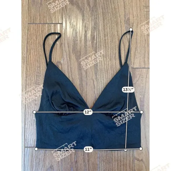 Zara black satin crop bralette top size xs - Image 4
