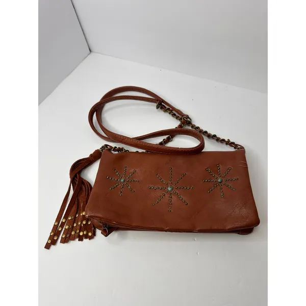 Shyanne Bohemian Western Style Crossbody Bag Leather Grommet Design Tassel - Image 2