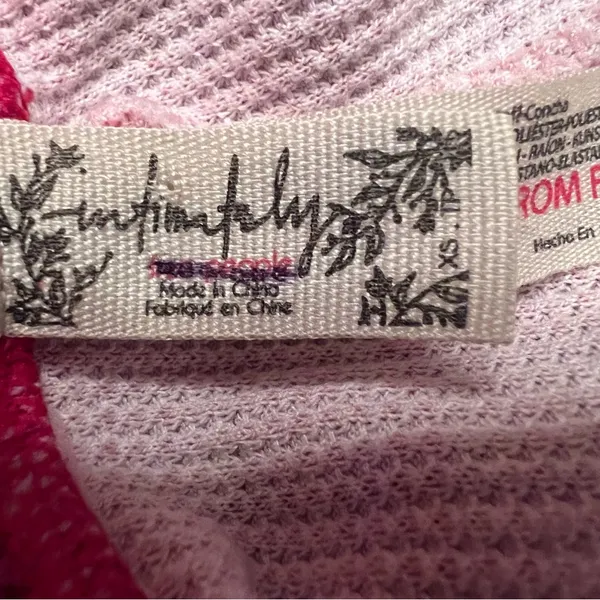 Free People‎ Intimately Chill Evening Pink Plaid Pajama Lounge Pants Size XS - Image 10