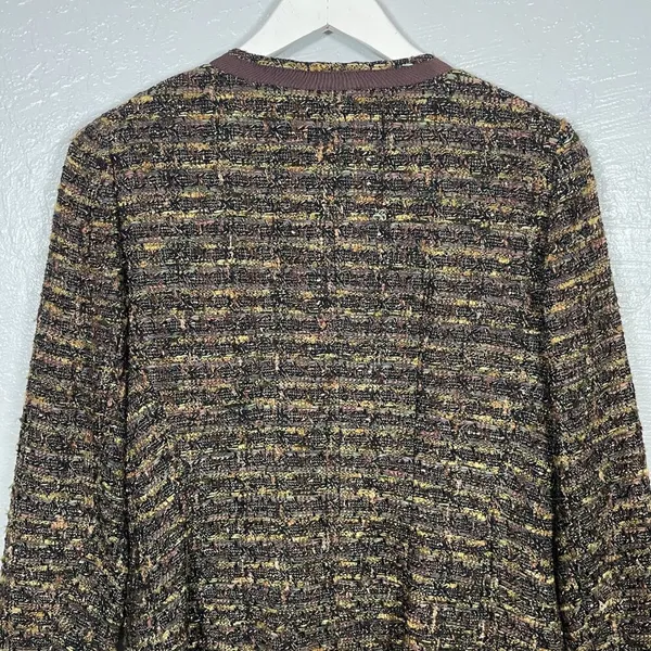 LAFAYETTE 148 Women 6 Brown Tweed Zip Up Blazer Suit Jacket Business Career - Image 7
