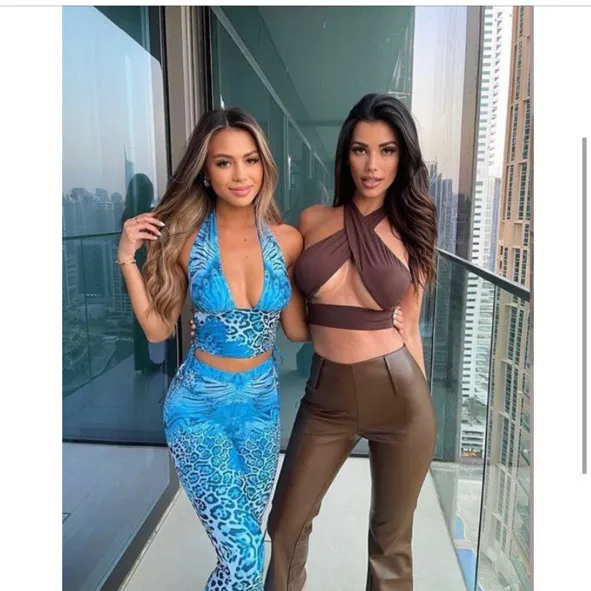 Tiger Mist Brown Wrap Top - Image 7