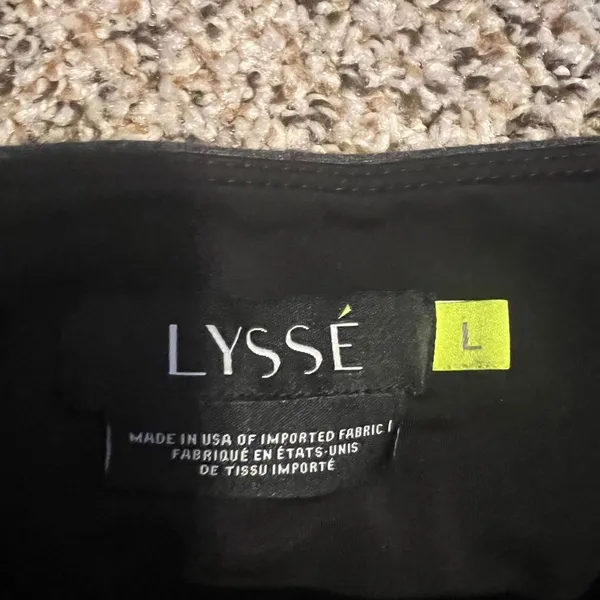 Lyssé Black High-Waisted Leggings Stretchy Workout Yoga Pants Size L‎ - Image 2
