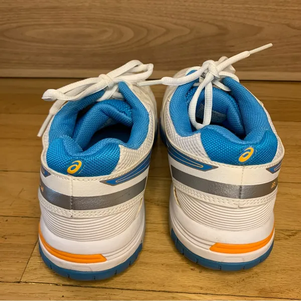 ASICS White and Blue GEL Game 5 Women's Tennis Shoes - Size 7 - Image 4