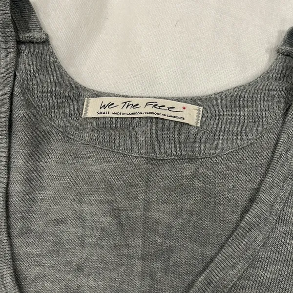 Free People Grey Flowy‎ Ribbed Tank - Image 4