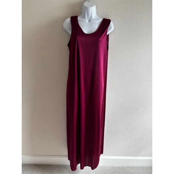 Praise‎ Hymn 90s Vintage 2pc Dress Set M Burgundy Lace Sequin Formal Choir Gown - Image 3