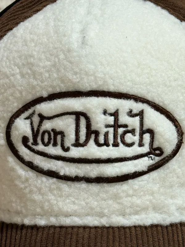 New Von Dutch brown Sherpa corduroy dutch trucker hat - Image 2