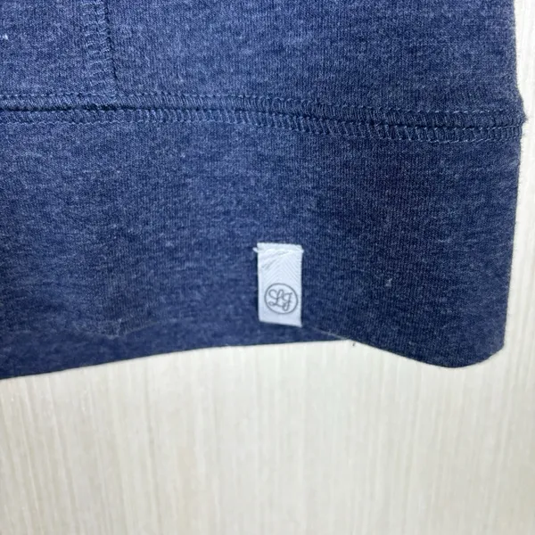 Lauren James Hoodie Womens Sz M Heathered Blue‎ Soft Thumb Holes - Image 5