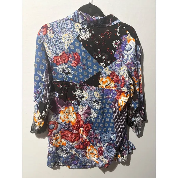 Lilly Pulitzer Anthropologie Resort Paisley Floral Button Up‎ Shirt Medium NWT - Image 9