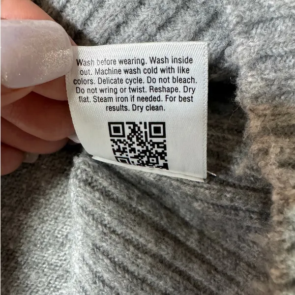 Simply Vera Vera Wang Gray Mockneck Sweater M Quiet Luxury Cashmere Blend - Image 10