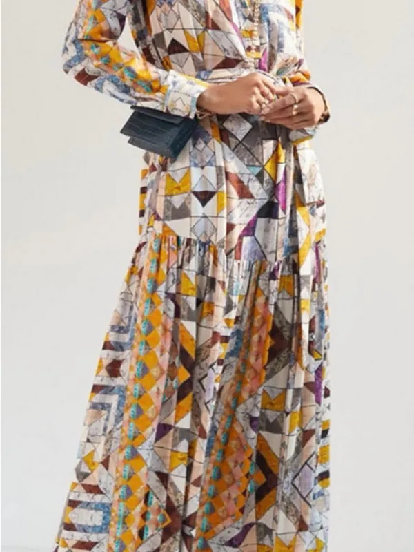 Anthropologie Flounced abstract maxi NWT - Image 3