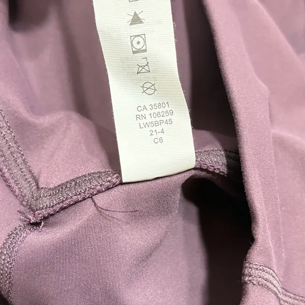 Lululemon Womens Leggings Purple Wunder Under High Rise Pull On Workout Size 6 - Image 6