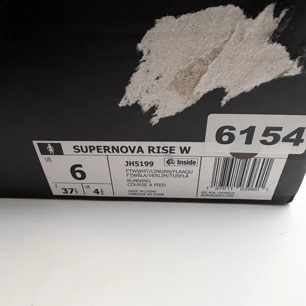 Adidas Women's Sz 6 Supernova Rise Shoes White‎ Linen Green Metallic New - Image 12