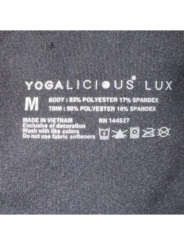 Yogalicious Lux Black Pocket Leggings Size M - Image 8