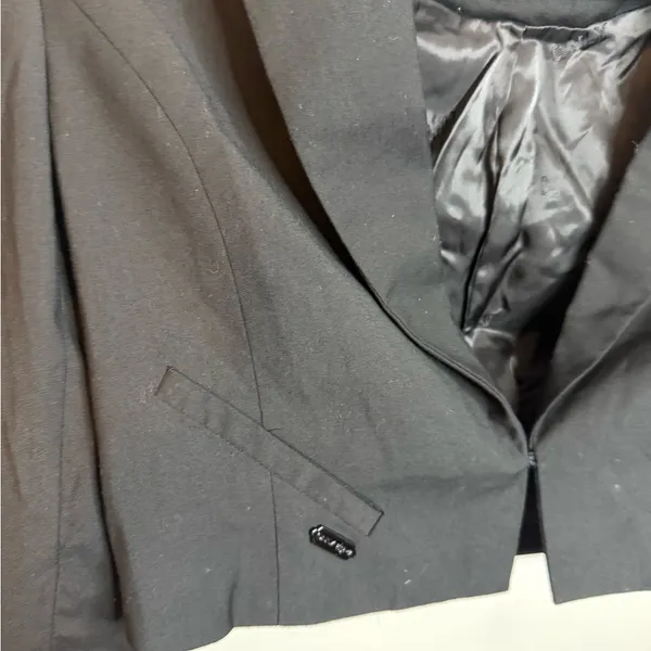 Only Edge Collection Y2K Janine Cropped Black Blazer - Image 5