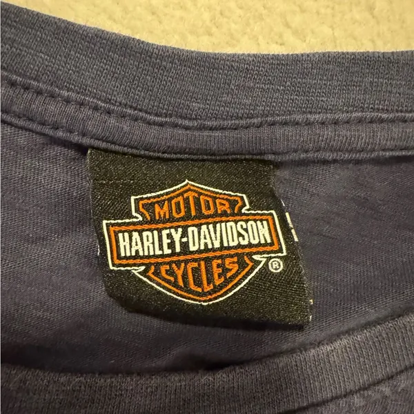 Harley-Davidson Blue  Tee with Logo Patch - Image 3
