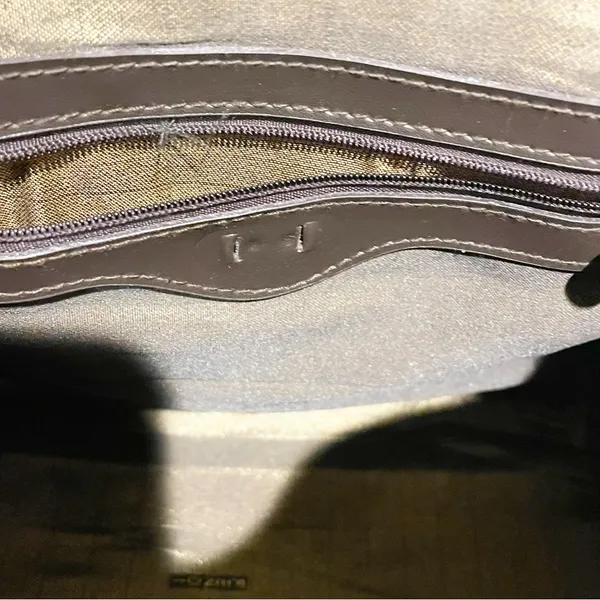 Fendi Brown All‎ Over F Print Satchel Handbag Designer Authentic Leather - Image 8