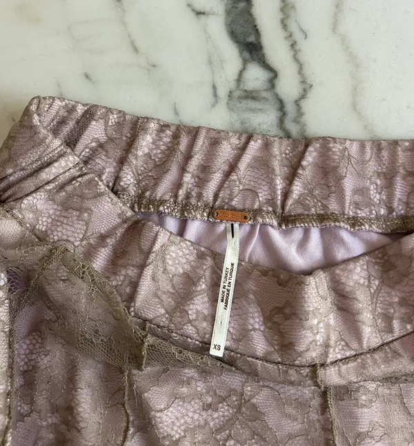Free People Shape Of You Lilac Purple Lace Set Strapless Top Skirt - Image 12