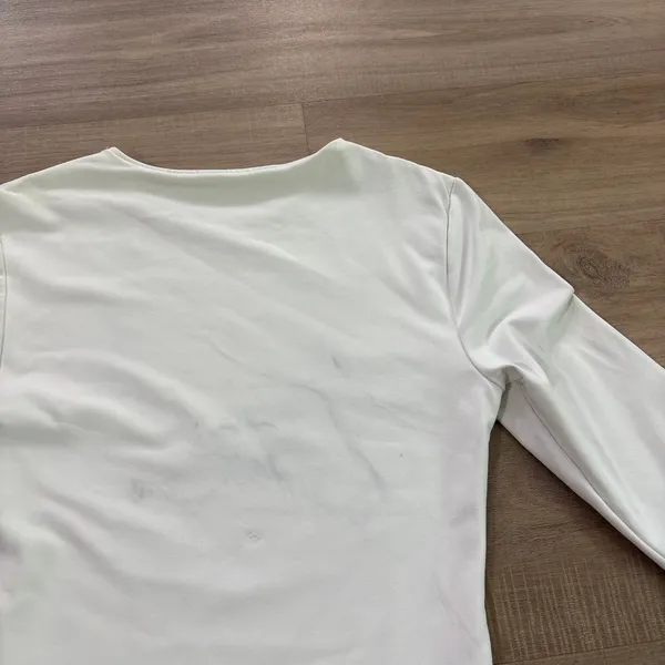 Abercrombie & Fitch White Long Sleeve BodySuit Women Size Small - Image 5