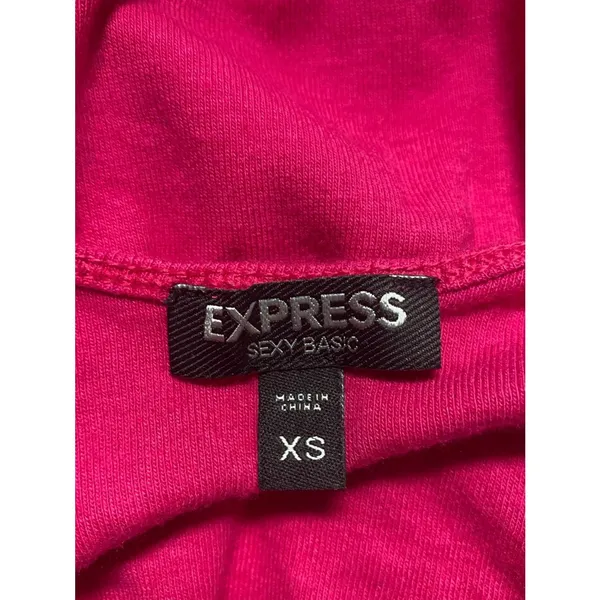 Express Pink Sparkle Party Sequin Tank Top Club Holiday Fun XS - Image 3